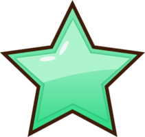 Green Cartoon Star Button png