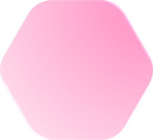 hexagone dégradé rose, bouton hexagonal dégradé png