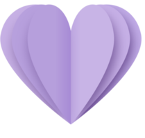 coeur de papier violet, coeur de papier saint valentin png