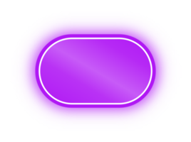 banner de retângulo arredondado neon roxo, retângulo arredondado neon png