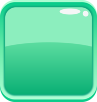 Green Cartoon Square Button png