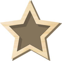 Game Button Wooden Star With Hole png