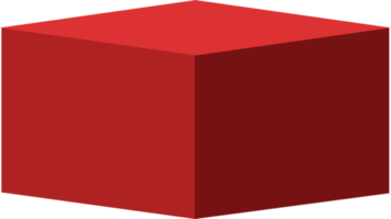 podium carré rouge, podium cube png
