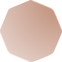 Brown Gradient Octagon, Gradient Octagon Button png