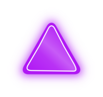 banner de triángulo púrpura de neón, triángulo de neón png