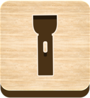 Wooden Flashlight Button, Wooden Icon png