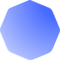 Blue Gradient Octagon, Gradient Octagon Button png