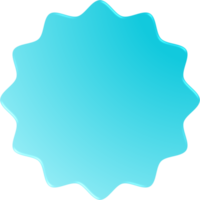 Wellenkreis mit blauem Farbverlauf, Schaltfläche mit Wellenkreis png