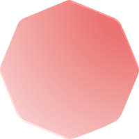 Red Gradient Octagon, Gradient Octagon Button png