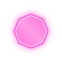 Neon Pink Octagon Banner, Neon Octagon png