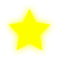bandera de estrella amarilla de neón, estrella de neón png