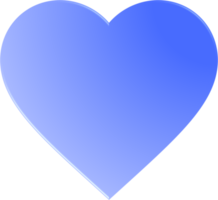 Blue Gradient Heart, Gradient Heart Button png