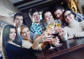 Group of happy young people photo