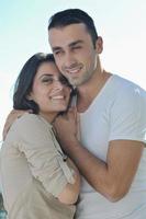 couple relaxing on balcony photo