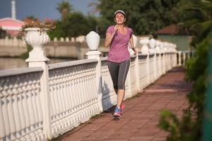 sporty woman jogging photo