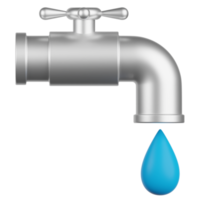 Water Tap 3D Illustration png