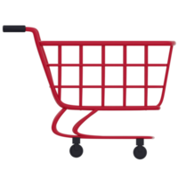 Shopping Cart 3D Illustration png