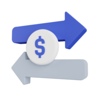 Money Transfer 3D Illustration png