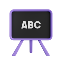 schoolbord 3d illustratie png