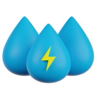 agua, energía, 3d, ilustración png