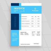 modern invoice template design vector