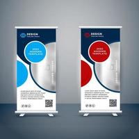 modern roll up banner template design vector