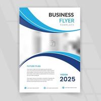 modern business flyer template design with blue color vector