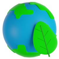 eco vriendelijk aarde 3d illustratie png