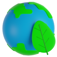 ilustração 3d eco amigável da terra png