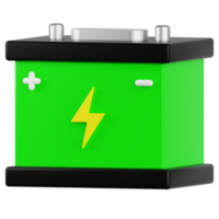 ilustração 3d de bateria de carro png