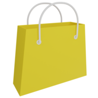 ilustração 3d de saco de compras png