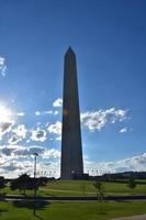 vistas panorámicas del monumento a washington en washington dc foto