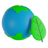 ilustración 3d de tierra ecológica png