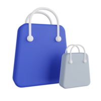 ilustración 3d de bolsas de compras png