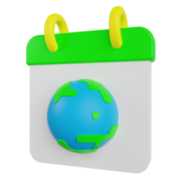 Earth Day 3D Illustration png