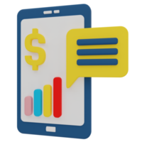 Mobile Banking 3D Illustration png