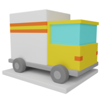 Delivery Truck 3D Illustration png