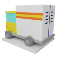 Delivery Truck 3D Illustration png