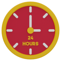 24 heures illustration 3d png