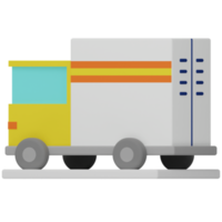 ilustração 3d de caminhão de entrega