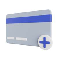 Kreditkarte hinzufügen 3D-Darstellung png