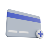 Add Credit Card 3D Illustration png