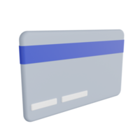 ilustración 3d de tarjeta de crédito png