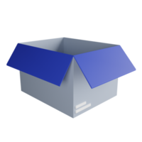 öppen paket 3d illustration png