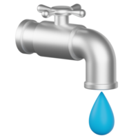 illustration 3d du robinet d'eau png