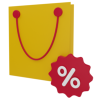shopping discount illustration 3d png