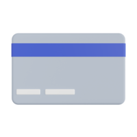 ilustración 3d de tarjeta de crédito png