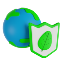 Save Earth 3D Illustration png