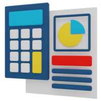 illustration 3d de la calculatrice png