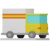 ilustração 3d de caminhão de entrega